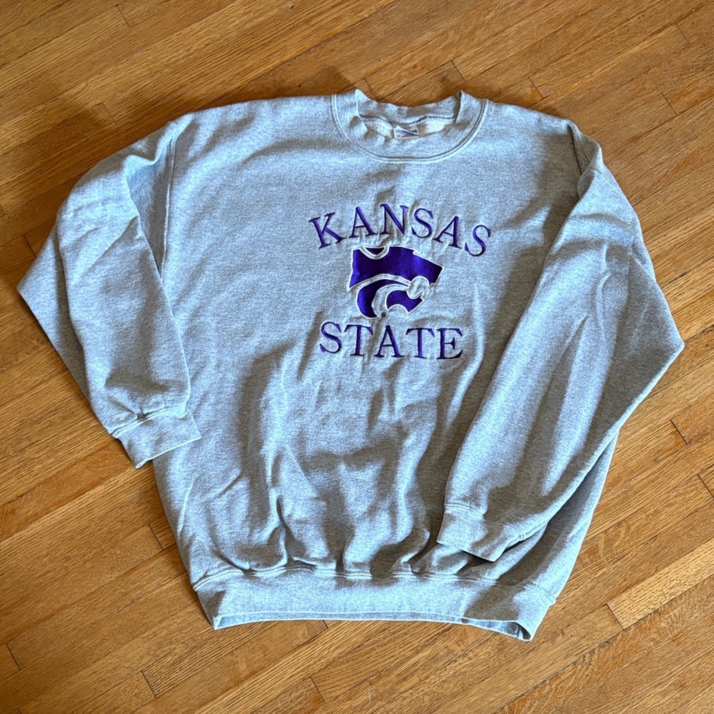 K-State Gildan Gray Heavy Blend Sweatshirt